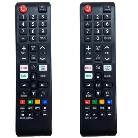 Imagem de Kit 2 Controle Compatível Com Samsung Smart Hulu Bn59-01315a