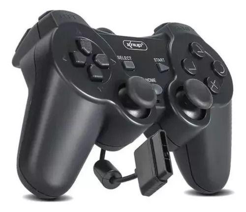 Imagem de Kit 2 Controle Para Play 2 Com Fio Dualshock