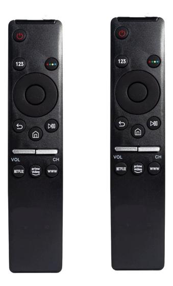 Imagem de Kit 2 Controle Remoto Compatível Tv Samsung 4k Crystal Tm195