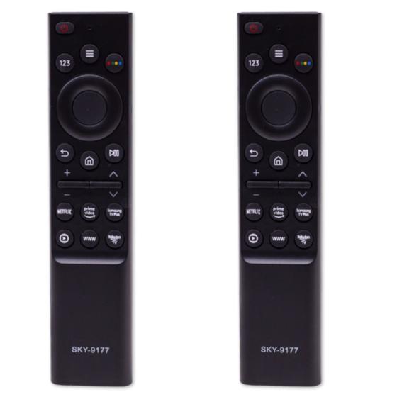 Imagem de Kit 2 Controle Remoto Para Tv Samsung 4k 50, 60, 70 Polegada