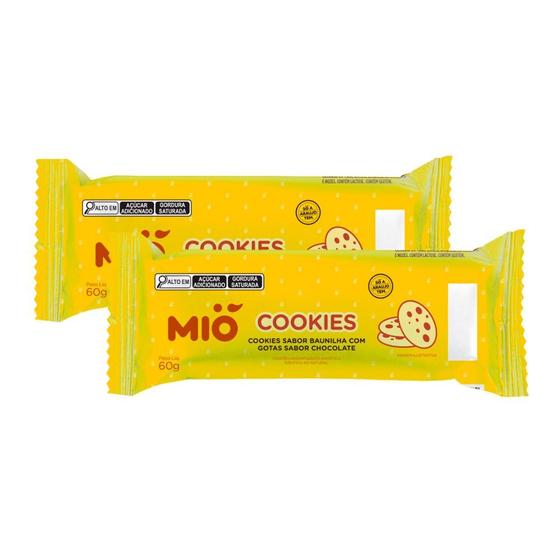 Imagem de Kit 2 Cookies Mió Sabor Baunilha com Gotas de Chocolate 60g