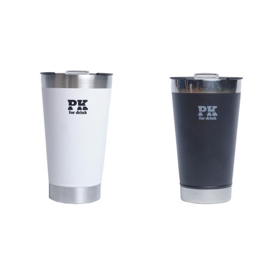Kit 2 Copos 473ml Térmicos Cerveja Gelada PK For Drink Preto e Branco Menor preço em Kit 2 Copos 473ml Térmicos Cerveja Gelada PK For Drink Preto e Branco