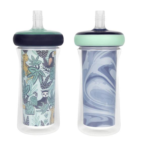 Imagem de Kit 2 Copos Térmico Com Canudo 266ml Azul - The First Years