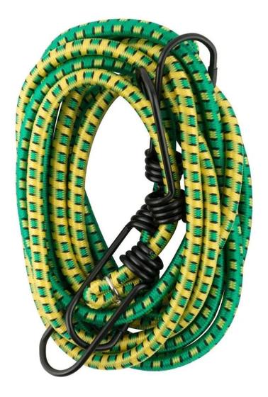 Imagem de Kit 2 Corda Elástica Bagageiro Com Gancho Extensor 1M X 8Mm