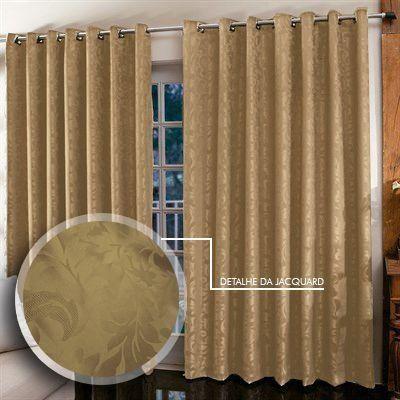 Imagem de Kit 2 Cortina Jacquard 3 x 2,5 m  e 2 x 1,8m  Admirare