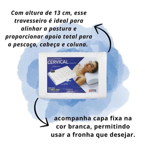 Imagem de Kit 2 Coxim Cervical Sono Tranquilo e Combate Insônia