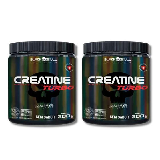 Imagem de Kit 2 Creatine 300g sem Sabor Black Skull