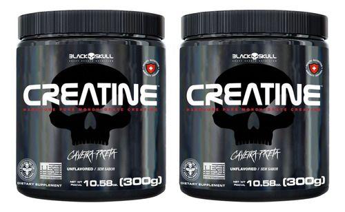 Imagem de Kit 2 Creatine Creatina 100% Pura Monohidratada 300g Black