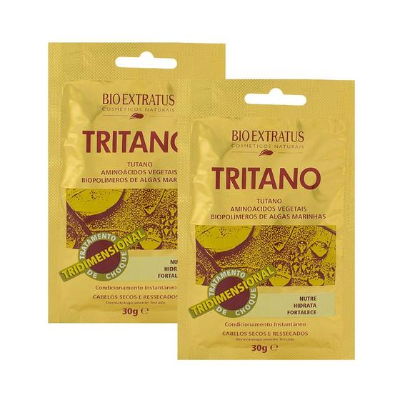 Imagem de Kit 2 Creme de Tratamento Bio Extratus Tritano Sachê com 30g