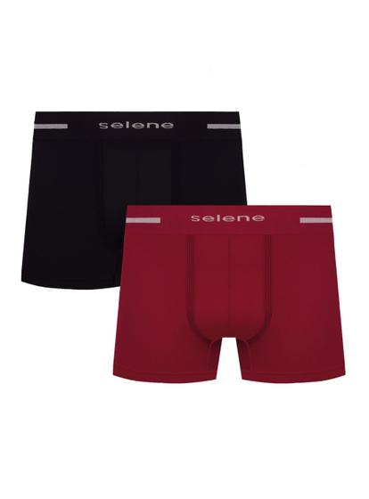 Imagem de KIT/2 Cueca Boxer Selene 11150.001 Sem Costura Poliamida T. P/EG