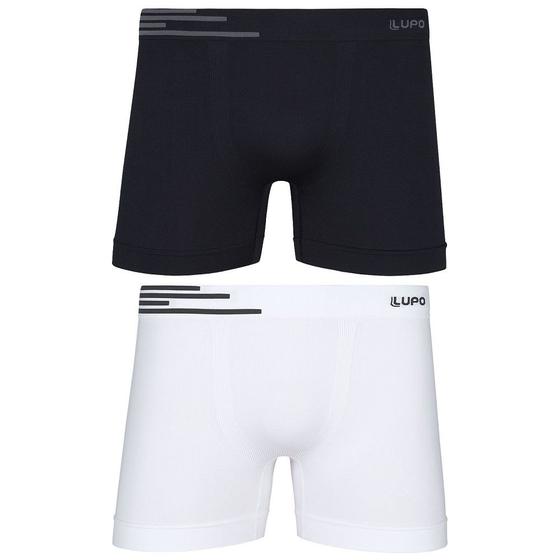 Imagem de Kit 2 Cueca Lupo Box Microfibra Sem Costura Masculina