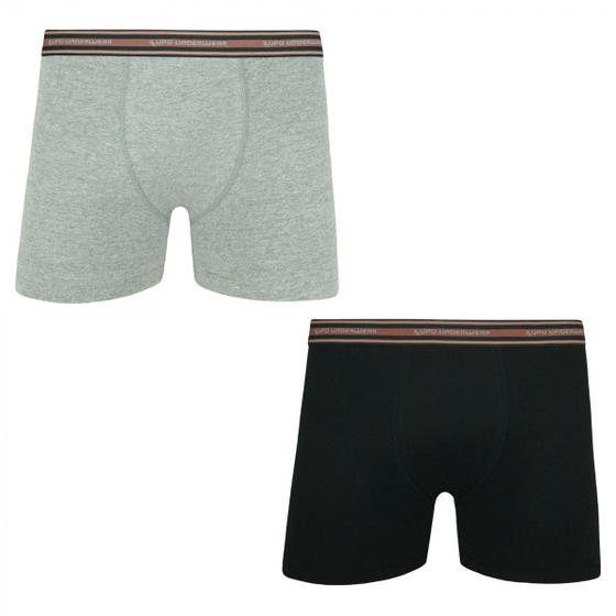 Imagem de Kit 2 Cuecas Boxer Adulto Algodão Com Elastano - Lupo