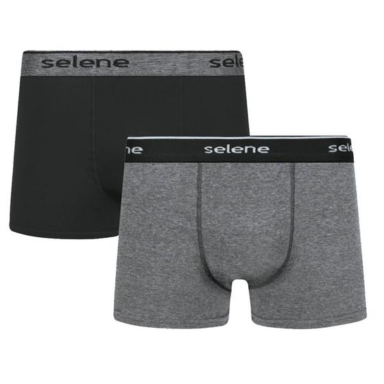 Imagem de Kit 2 Cuecas Boxer Algodão Lisas