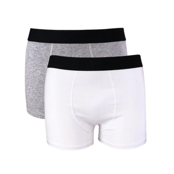 Imagem de Kit 2 Cuecas Boxer Box Cotton Básica Lisa Algodão Confortável