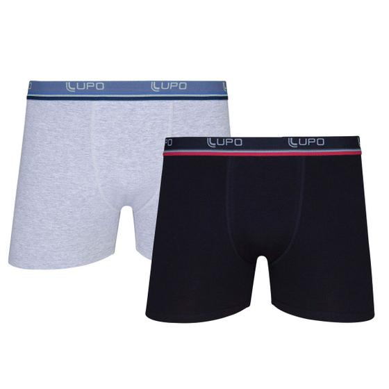 Imagem de Kit 2 Cuecas Boxer Masculina Cueca Box Algodão Lupo Original