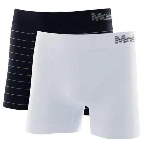 Imagem de Kit 2 Cuecas Boxer Mash Masculina Microfibra Sem Costura