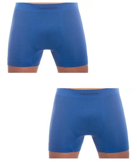 Imagem de Kit 2 Cuecas Boxer Sem Costura Listrada Poliamida Selene Masculina