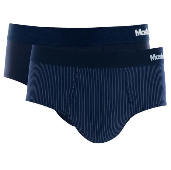 Imagem de Kit 2 Cuecas Mash Slip Microfibra Risca De Giz 151.02