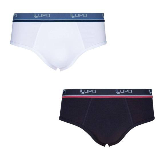 Kit 2 Cuecas Slip Algodão Adulto Lupo 524-088 Menor preço em Kit 2 Cuecas Slip Algodão Adulto Lupo 524-088