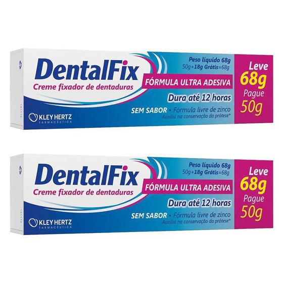 Imagem de KIT 2 Dentalfix Creme Fixador De Dentaduras 68g = corega