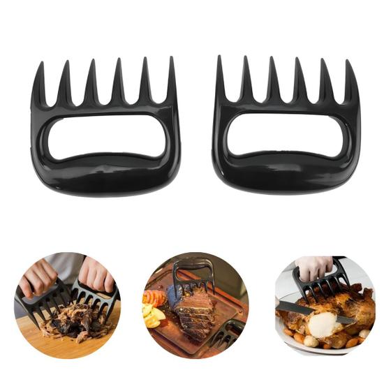 Imagem de Kit 2 Desfiador de Carne Multiuso Garra de Urso p/Churrasco