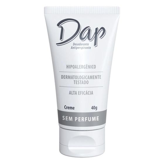 Imagem de Kit 2 Desodorante Antitranspirante Sem Perfume Creme DAP 40g
