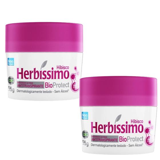 Imagem de Kit 2 Desodorante Bioprotect Hibisco Herbíssimo 55G - Dana