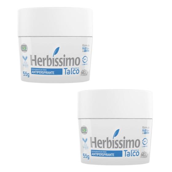 Imagem de Kit 2 Desodorante Creme Talco Herbíssimo 55G - Dana