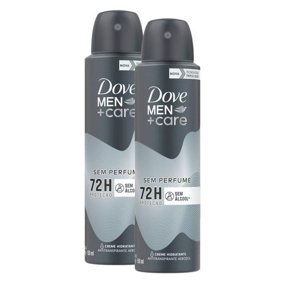Imagem de Kit 2 Desodorante Dove Men + Care Sem Perfume Aerosol Antitranspirante 72h 150ml