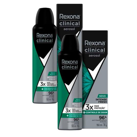 Imagem de Kit 2 Desodorante Rexona Clinical Intense Fresh 150ml