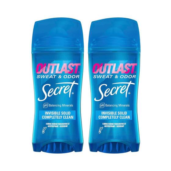 Imagem de Kit 2 Desodorante Secret Out Last Sweat e Odor 73g