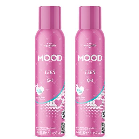 Imagem de Kit 2 Desodorante Teen Girl Mood Care 150Ml - My Health