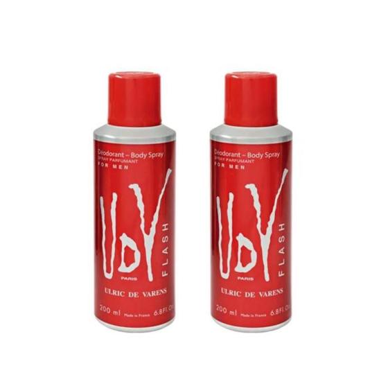 Imagem de Kit 2 Desodorantes Body Spray Udv Flash 200 ml