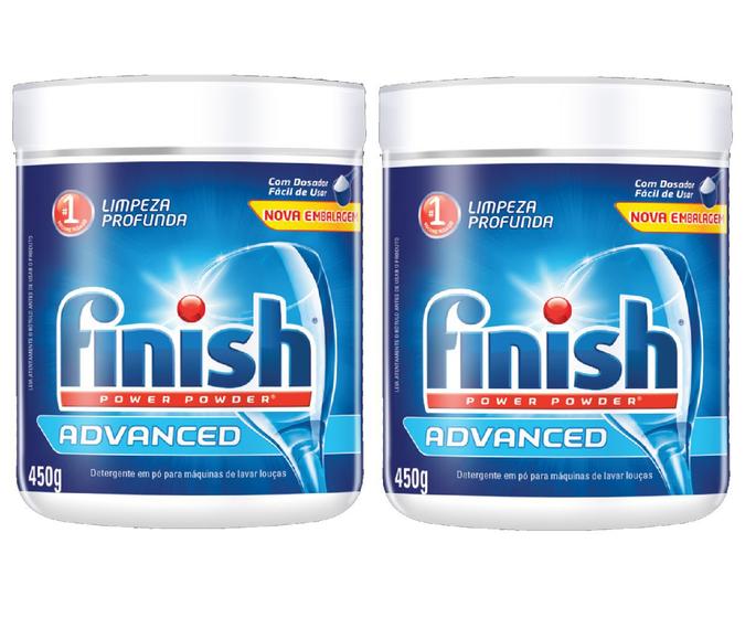 Kit 2 Detergente para Lava-louças em Pó Finish Power 450g Menor preço em Kit 2 Detergente para Lava-louças em Pó Finish Power 450g