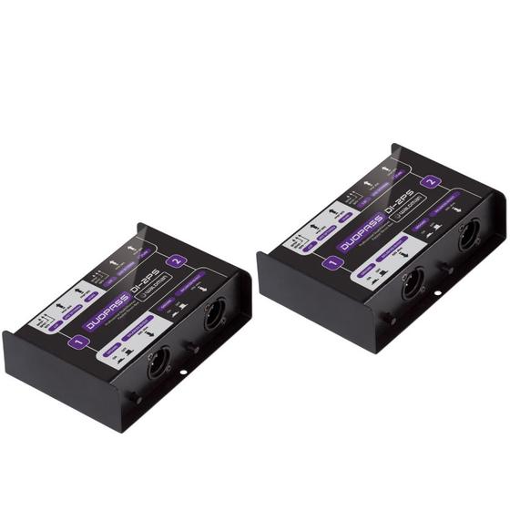 Imagem de Kit 2 direct box passivo duplo waldman di-2ps 2 canais