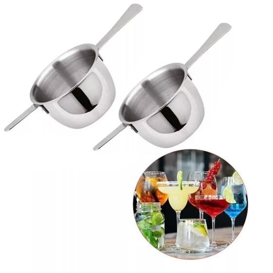 Imagem de Kit 2 Dosador Inox Copo Medidor Bebida Drink Bar 40Ml