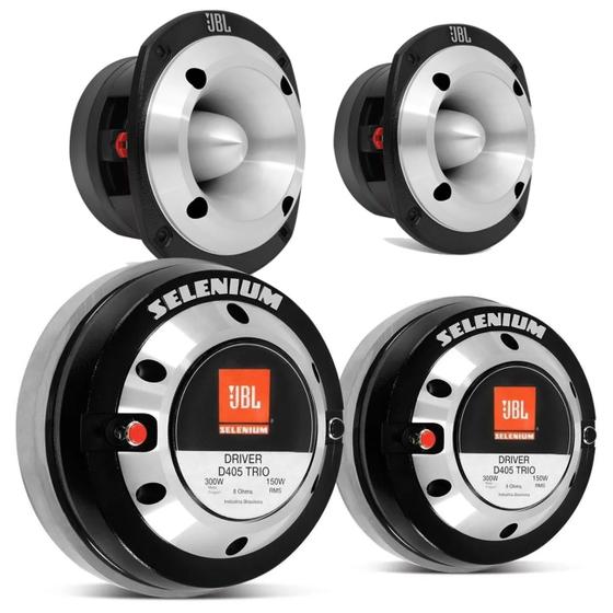 Imagem de Kit 2 Drivers JBL Selenium D405 Trio 300W RMS + 2 Tweeters 300W RMS