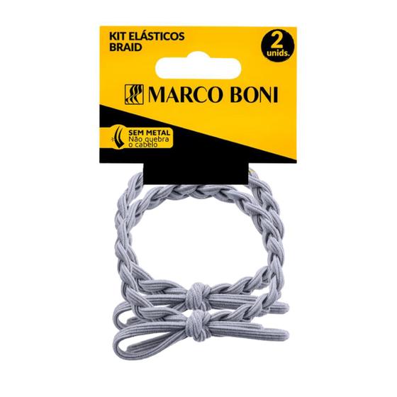 Imagem de Kit 2 Elásticos De Cabelo Braid Sem Metal Marco Boni