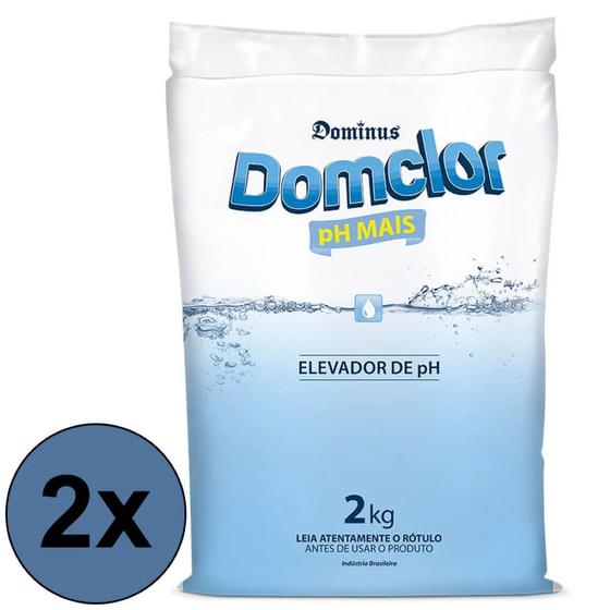 Imagem de kit 2 Elevador De Ph Mais Piscina 2kg - Domclor