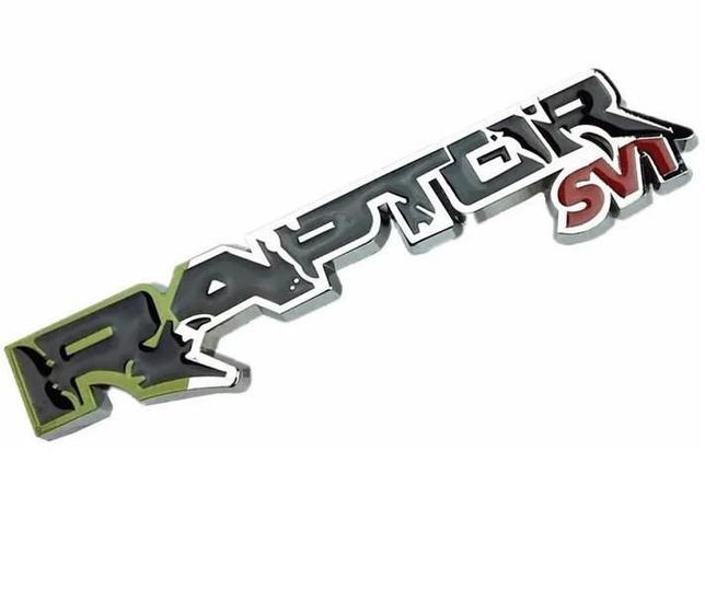 Imagem de Kit 2 Emblema Adesivo Metal Raptor Svt Ford F150 +Dupla Face