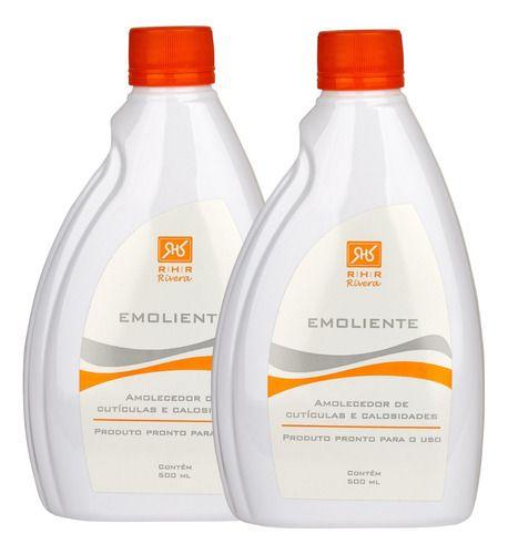 Imagem de Kit 2 Emoliente 500ml-amolecedor De Cutículas E Calosidades 