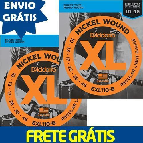 Imagem de Kit 2 Encordoamento Guitarra D'Addario Exl110