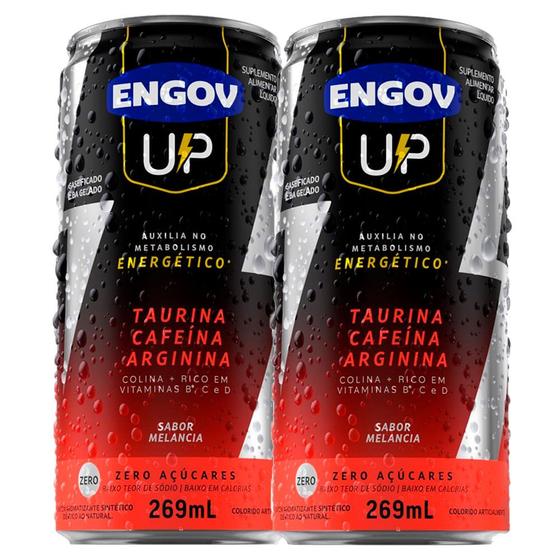 Kit 2 Energético Engov Up Taurina, Cafeína e Arginina Sabor Melancia ...
