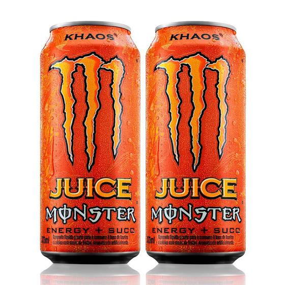 Kit 2 Energético Monster Energy Khaos 500ml Bebida Energética Magazine Luiza