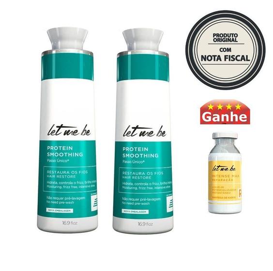 Imagem de Kit 2 Escova 500ml Let Me Be Hidrata Elimina O Frizz