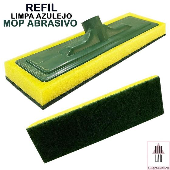 Imagem de Kit 2 Esfregão Limpa Azulejo Piso Abrasivo Limpeza Pesada