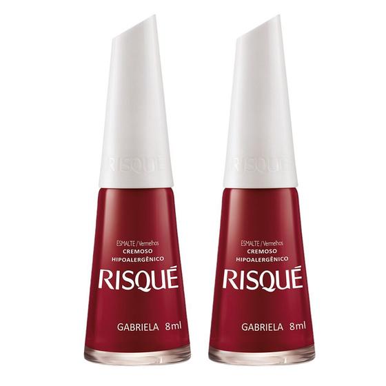 Imagem de Kit 2 Esmalte Risqué Cor Gabriela Hipoalergênico com 8ml
