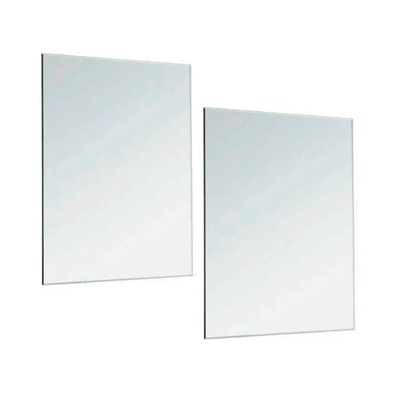 Imagem de Kit 2 espelhos decorativos cristal vidro para banheiro, hall de entrada, decoração geral 30x25 - Dom Móveis