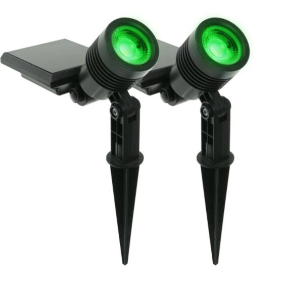 Kit 2 Espeto Refletor Led Spot Solar Verde Externo Jardim Menor preço em Kit 2 Espeto Refletor Led Spot Solar Verde Externo Jardim