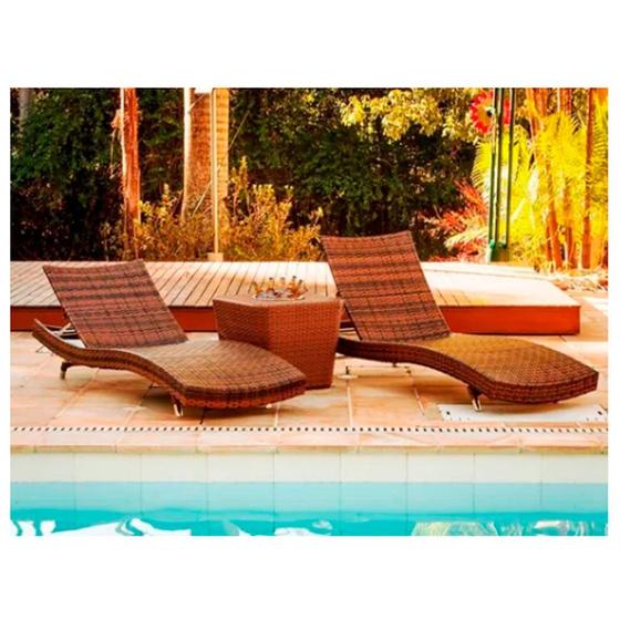 Kit 2 Espreguiçadeiras Bona e Mesa Grécia em Alumínio Com Balde Para Piscina Trama Original Menor preço em Kit 2 Espreguiçadeiras Bona e Mesa Grécia em Alumínio Com Balde Para Piscina Trama Original